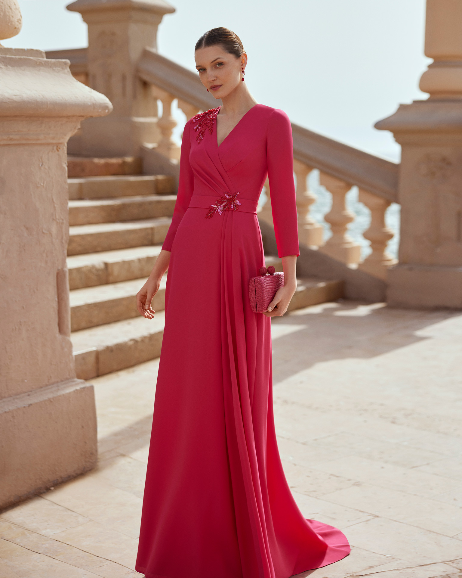 rochie de gala lunga din crep
