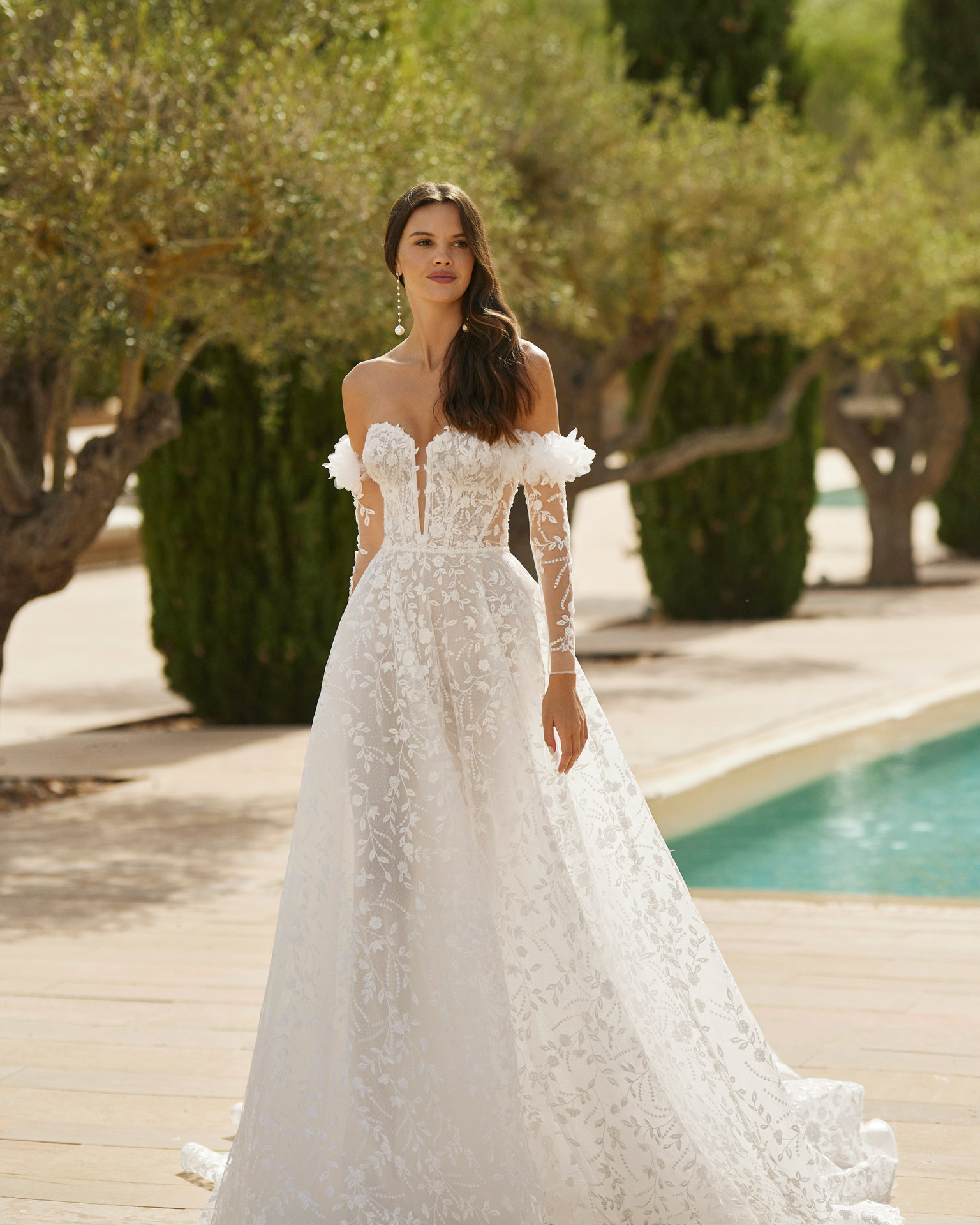Rochie de mireasa A-line cu dantela