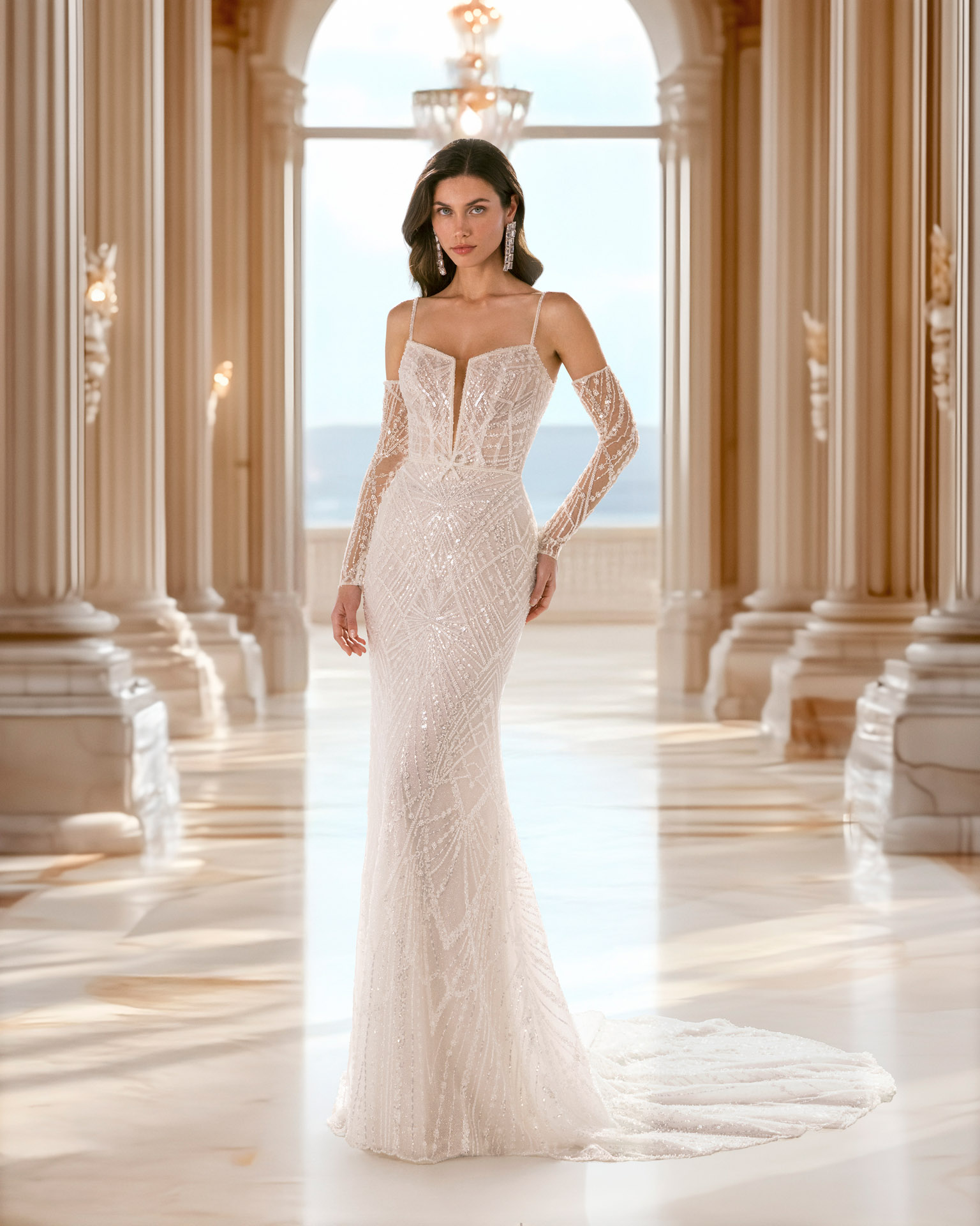 Rochie de mireasa brodata