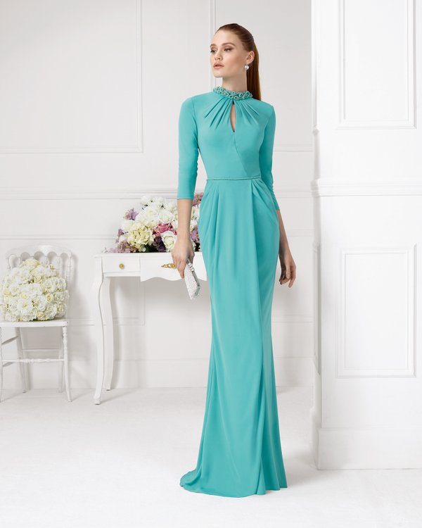 rochie de seara lunga cu decolteu inchis