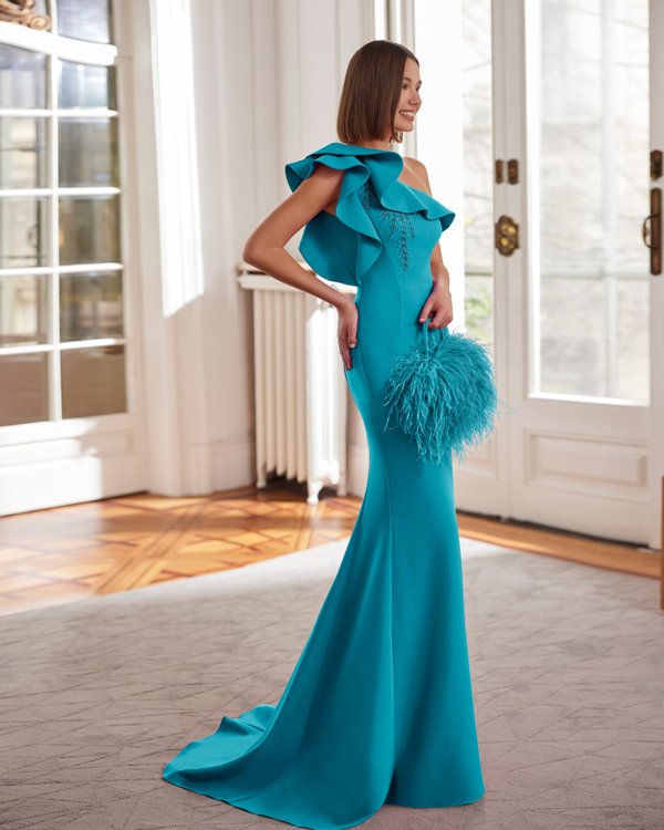 rochie de seara lunga din crep