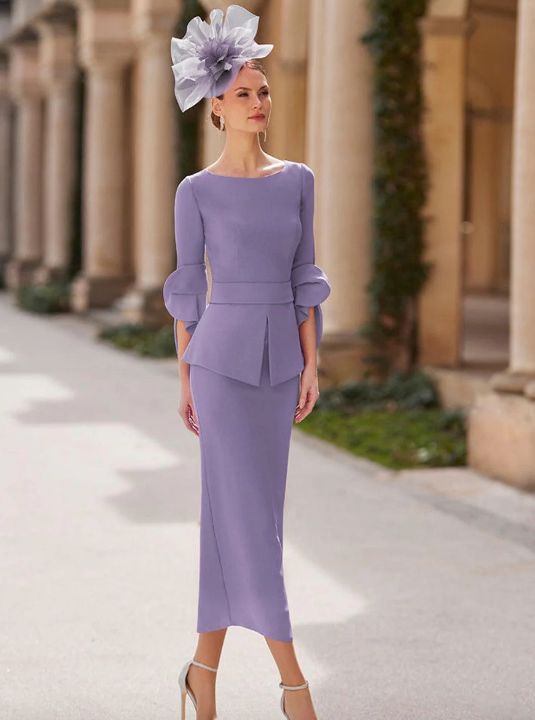 rochie midi cu decolteu la baza gatului