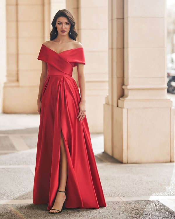 Rochie de gală cu decolteu bărcuță, Marfil Barcelona – 7J2O1